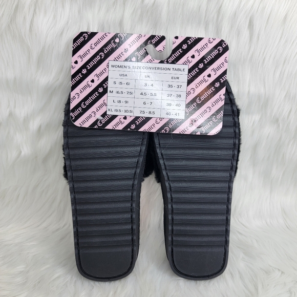 Juicy Couture Faux Fur Slides Slippers. - Picture 5 of 5